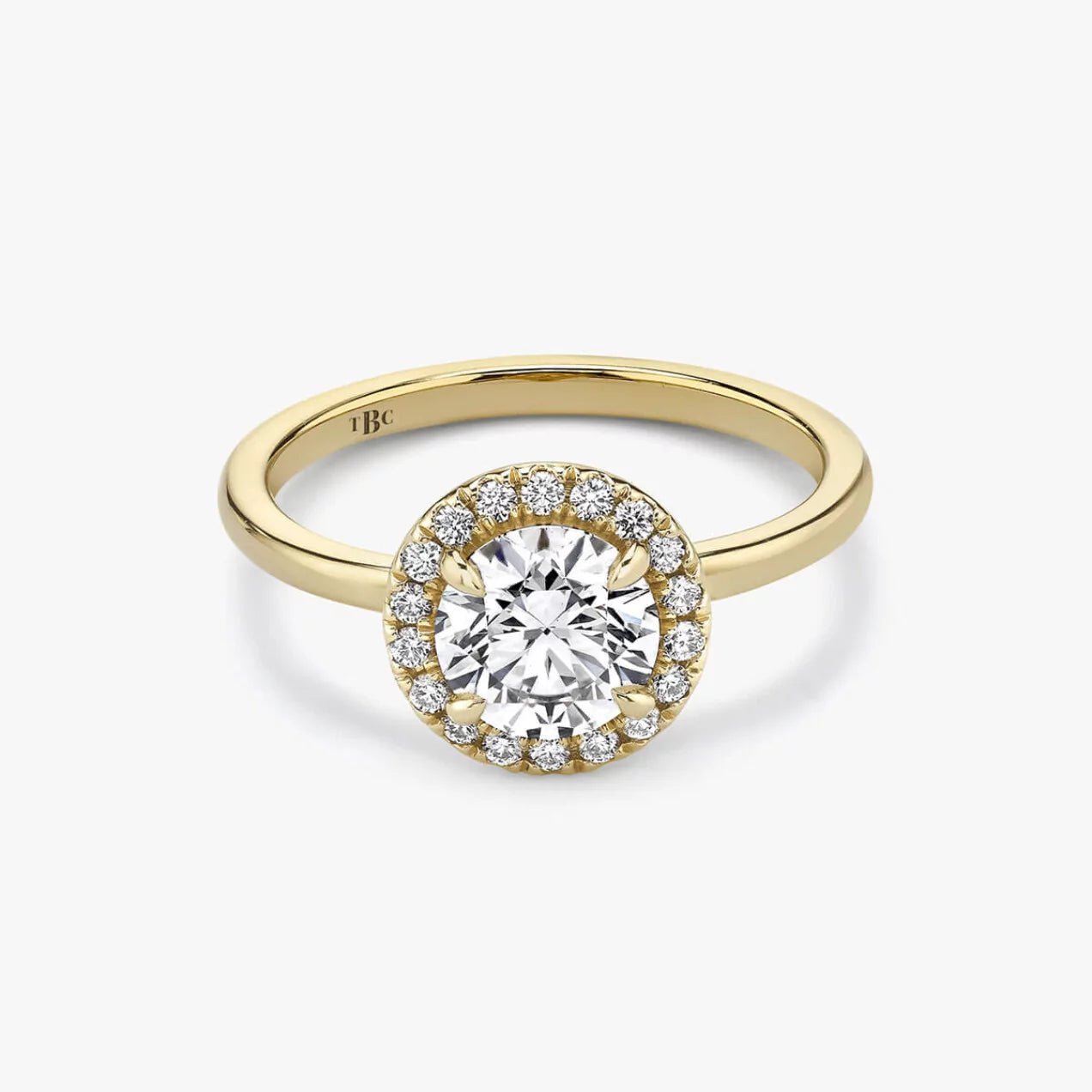 El diamante se muestra con 1.00cts