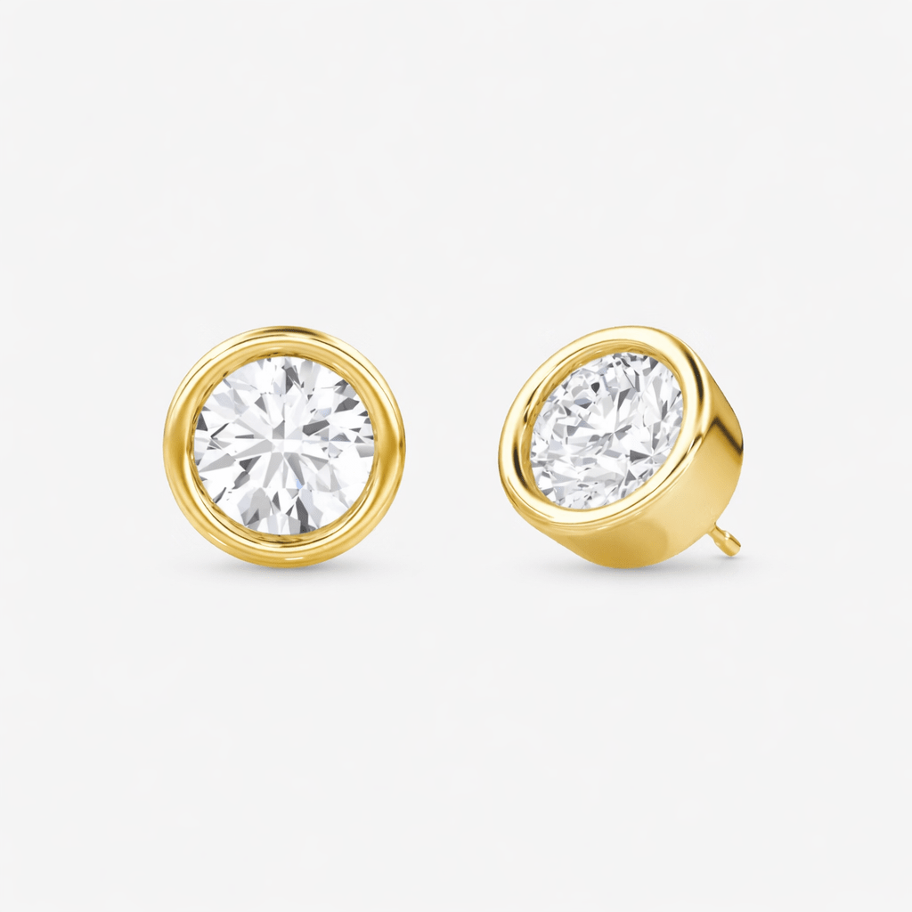 Pendientes Bezel Solitarios - The Bright Club