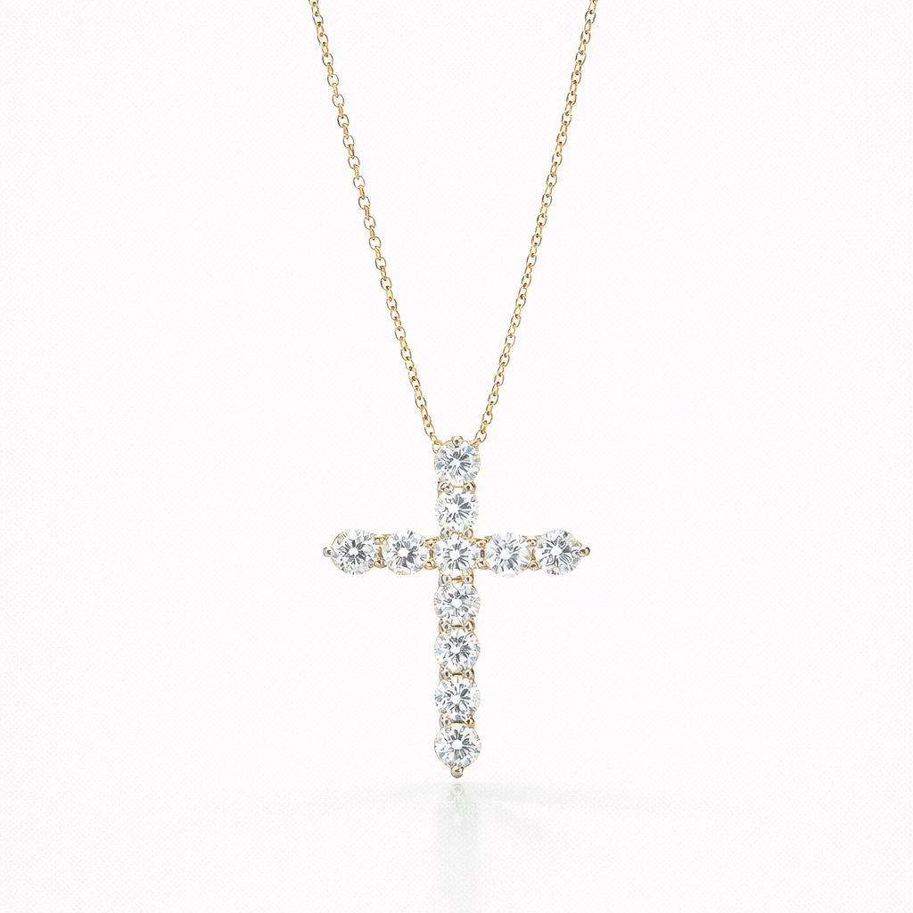 Colgante Cruz de Diamantes - The Bright Club