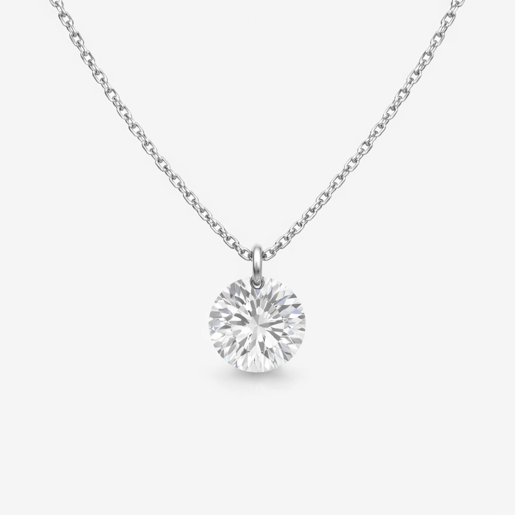 Gargantilla de oro con diamante solitario perforado - The Bright Club