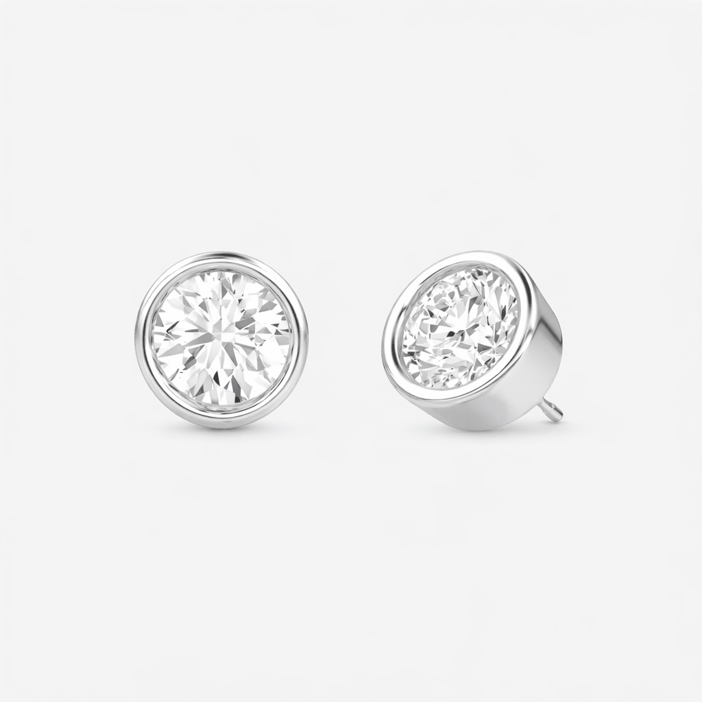 Pendientes Bezel Solitarios - The Bright Club
