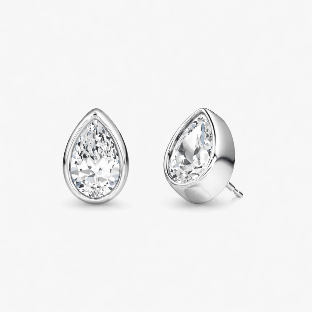 Pendientes Bezel Solitarios - The Bright Club