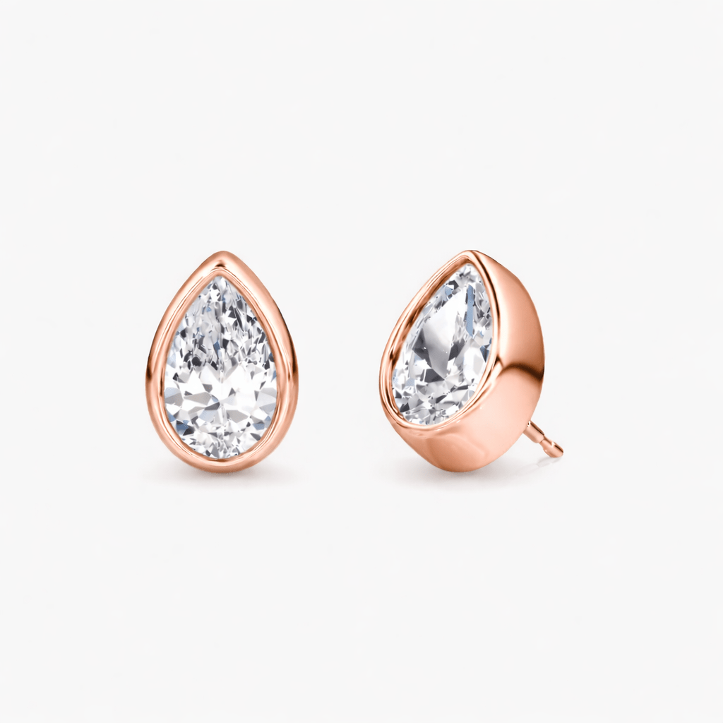 Pendientes Bezel Solitarios - The Bright Club