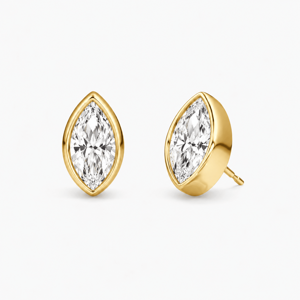 Pendientes Bezel Solitarios - The Bright Club
