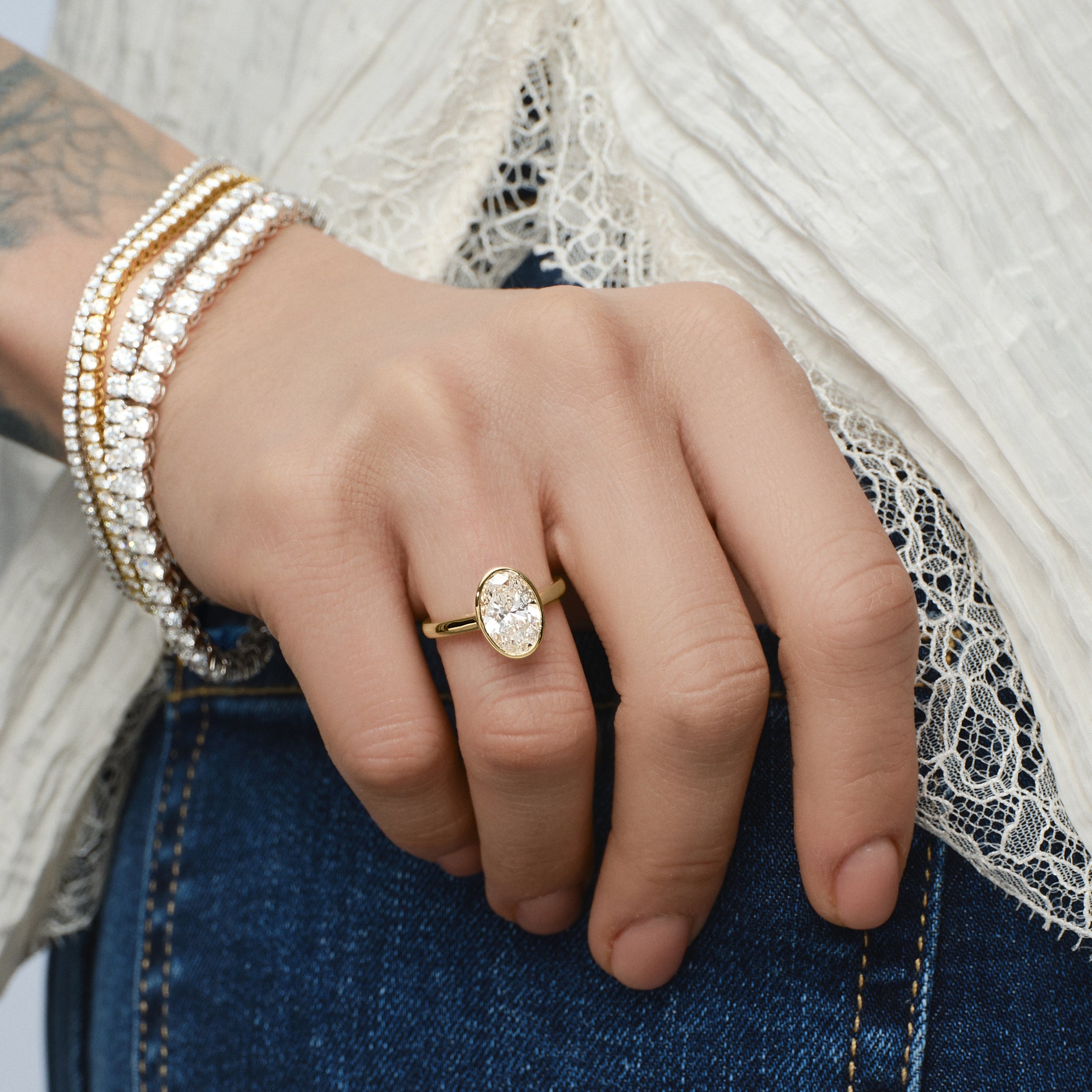 Anillo de Compromiso Bezel
