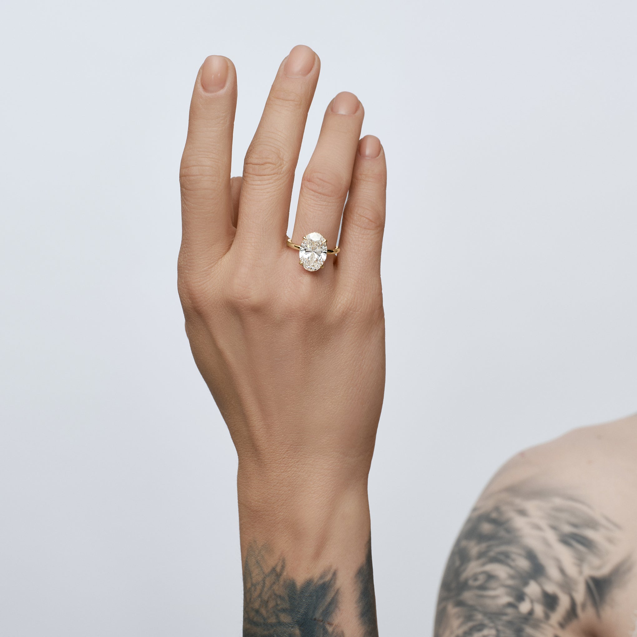 El diamante se muestra con 5.00ct