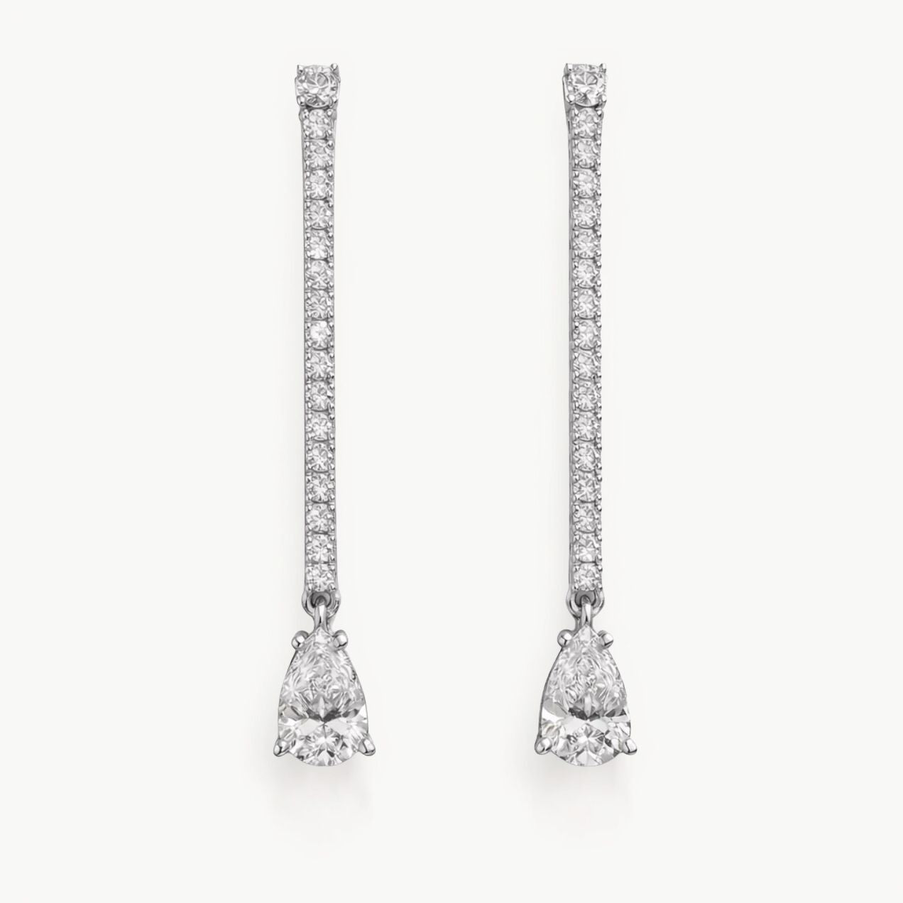 Pendientes largos talla pera - The Bright Club