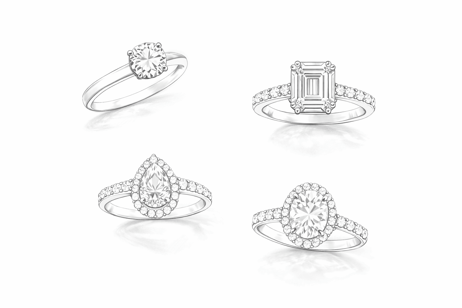 Las formas de diamante más populares para anillos de compromiso - The Bright Club