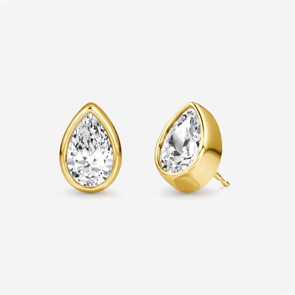 Pendientes Bezel Solitarios - The Bright Club