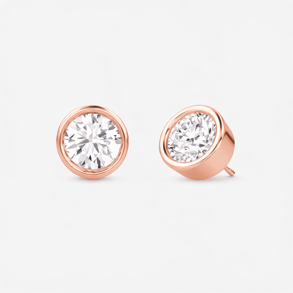 Pendientes Bezel Solitarios - The Bright Club