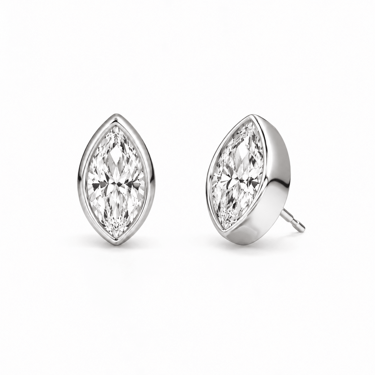 Pendientes Bezel Solitarios - The Bright Club