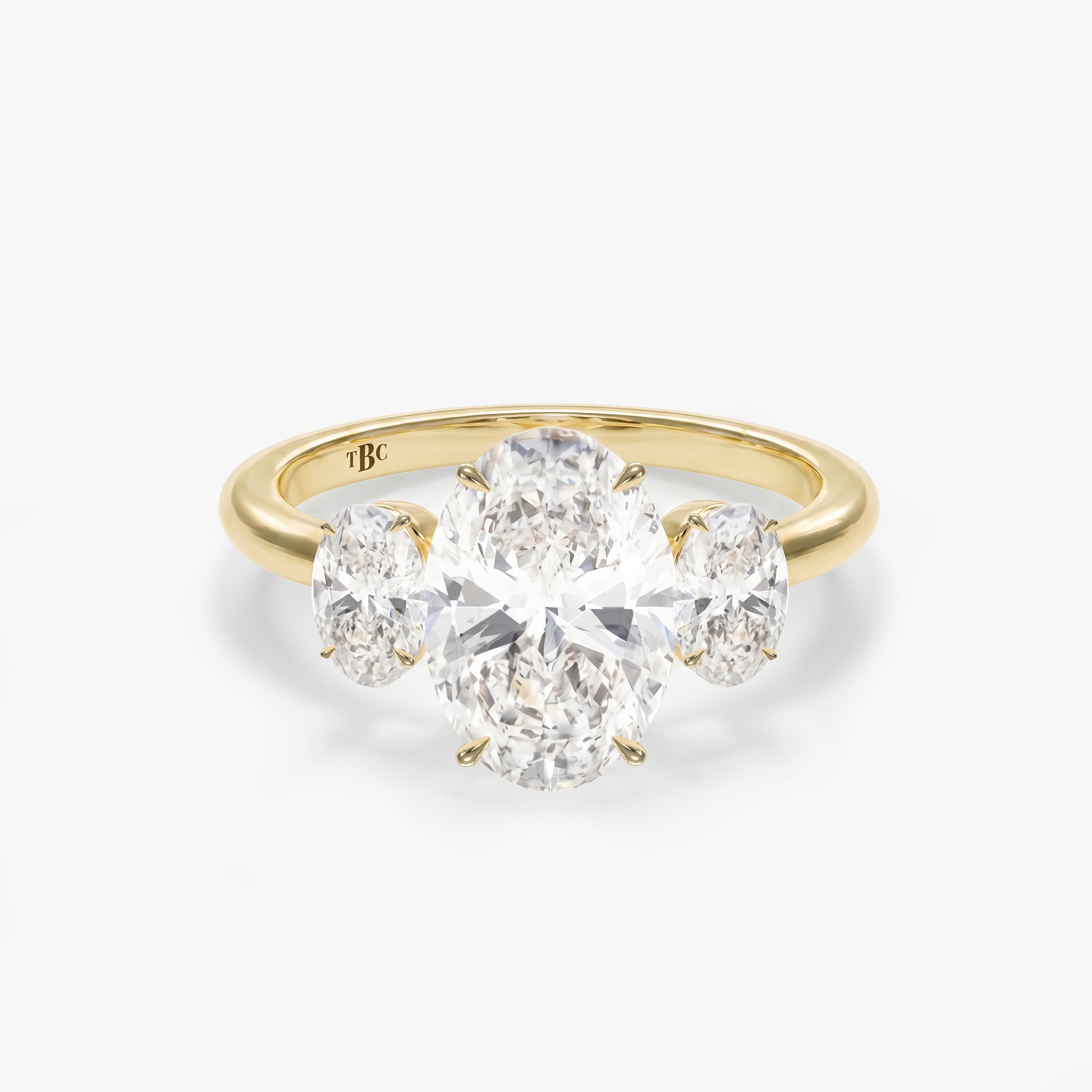 Anillo Trilogía Oval oro amarillo 18k