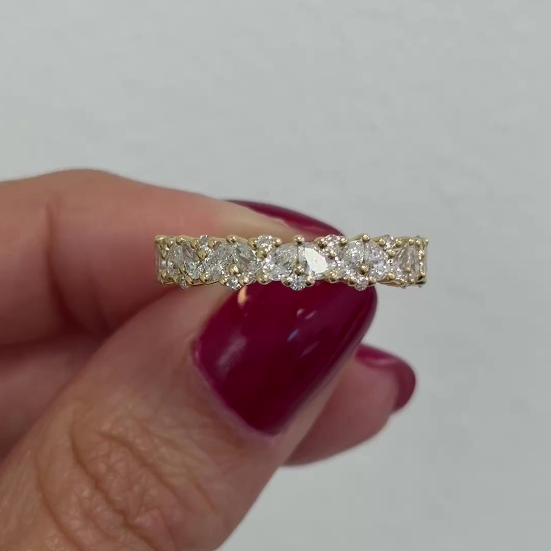 Pear Diamond Band